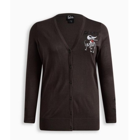 TORRID NWT Warner Bros Corpse Bride Cardigan Button Down Sweater. Halloween - Picture 5 of 6